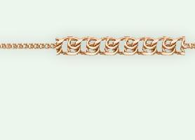 Золотая цепь и браслет плетение «Нонна»