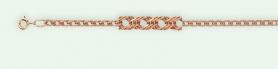 Золотая цепь и браслет плетение «Ромб свободный» арт. РС340А2